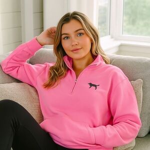 PINK Quarter-Zip Sweatshirt
